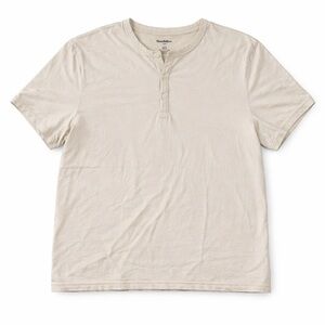 Goodfellow & Co Short Sleeve Henley Tee in Light Cream